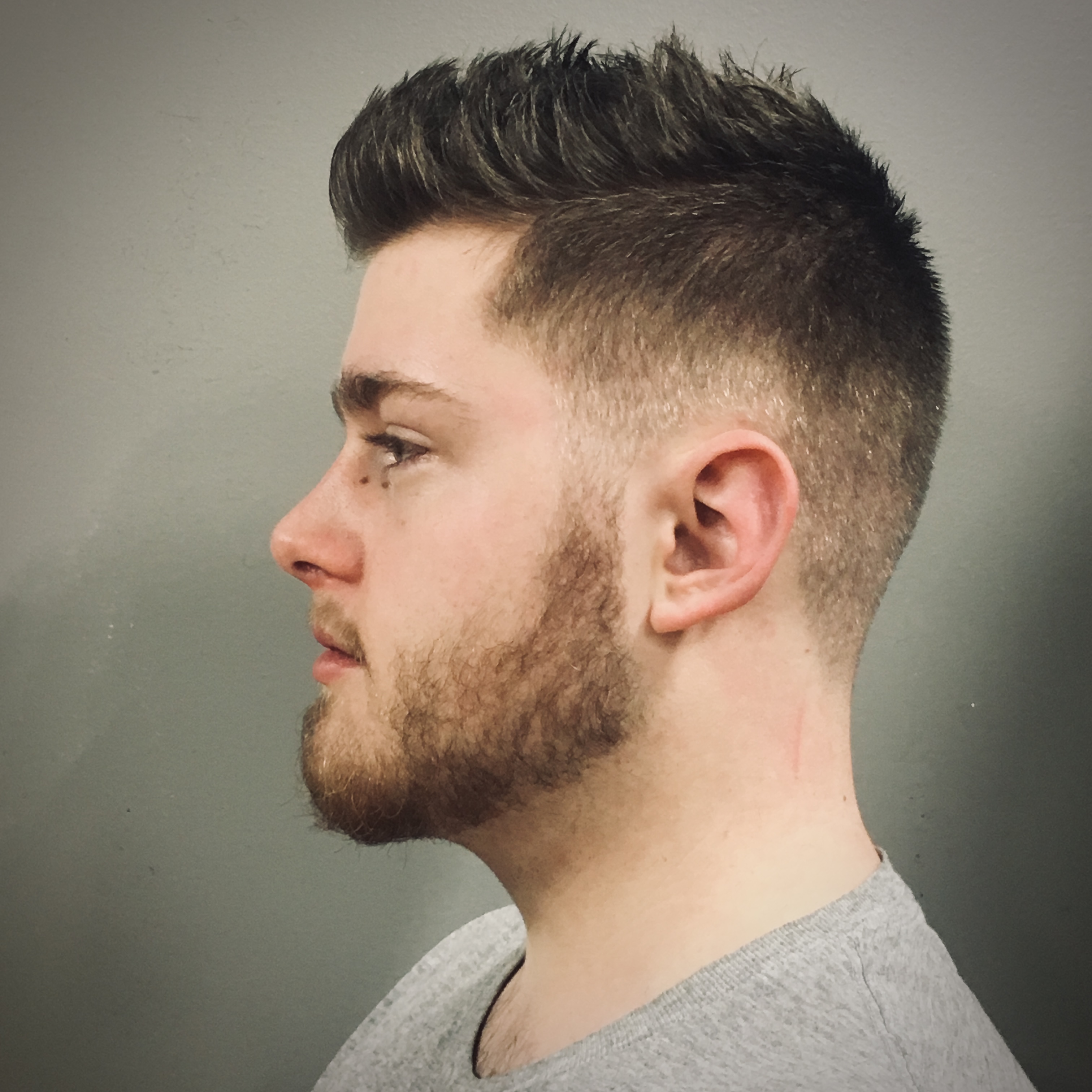 Shadow fade with quiff top